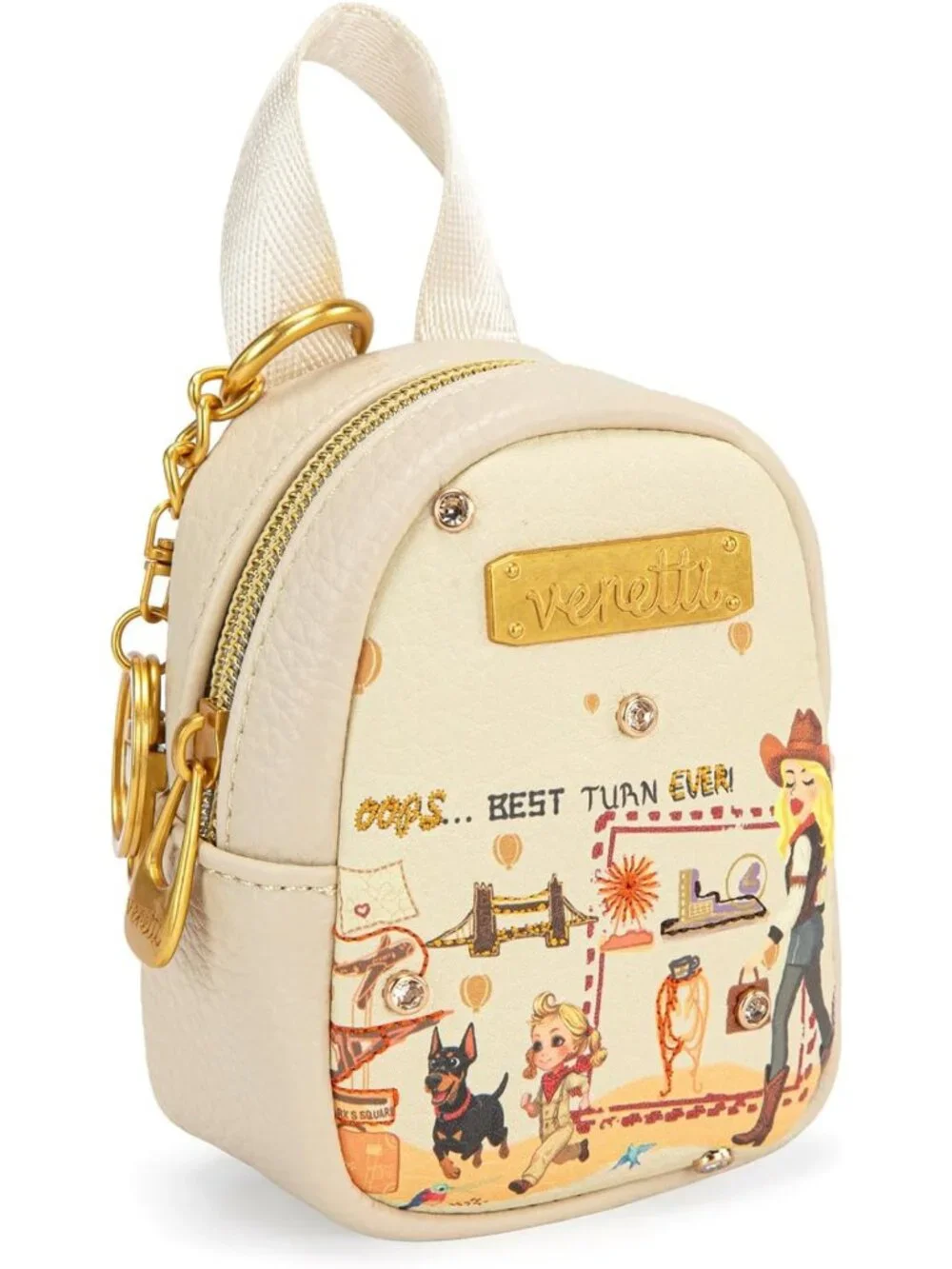 Cityscape Coin Pouch Keychain | Cute Change Purse for Coins & Small Essentials
